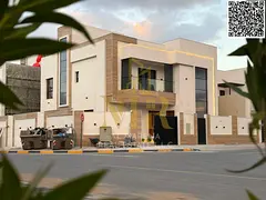 Luxury corner villa for sale in Al Zahia, spacious and modern design with a rooftop terrace and larg