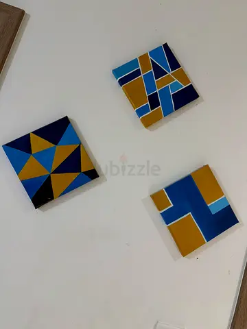 Set of Three Abstract Wall Art Pieces