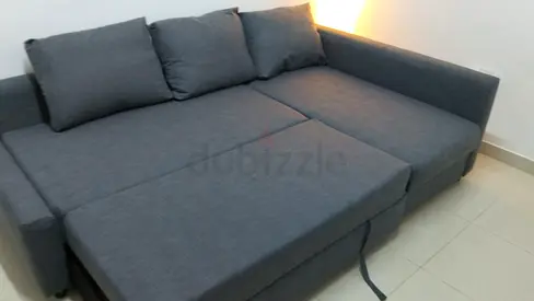 Comfortable Grey Sofa Bed - Ideal for Small Spaces