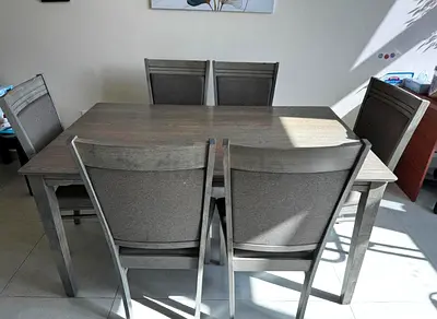 Elegant Wooden Dining Table with Chairs