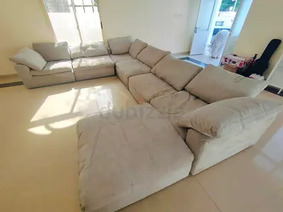 Almost brand new condition pan Emirates pianca modular sofa