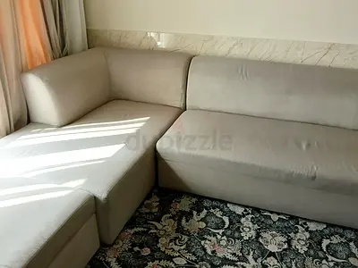 Homebox L shape Comfy Corner Sofa in Neutral Shade