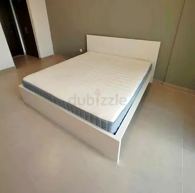 IKEA malam king‑size bed (180 × 200 cm) with an IKEA mattress
