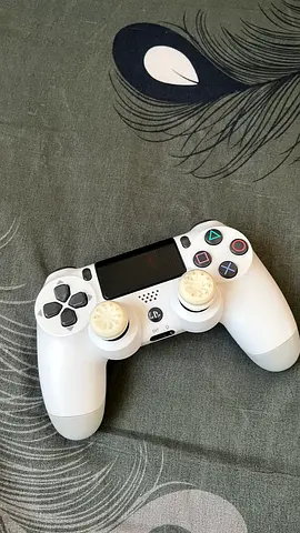 White PlayStation 4 Controller in Great Condition With Kontrol Freaks