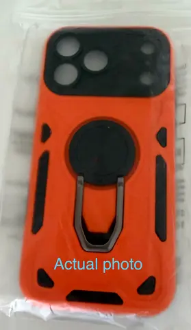 Durable Orange Phone Case with Kickstand for IPhone 17 pro max