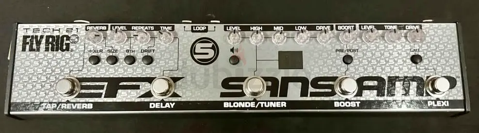 Tech21 Fly Rig 5 (v2) - SansAmp, Reverb, Delay, Plexi/Cali Distortion and Boost Pedal