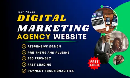 I will build digital marketing agency website