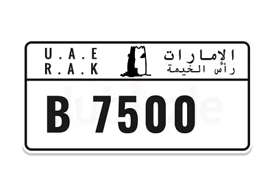 RAK B7500 – Premium 4-Digit Plate