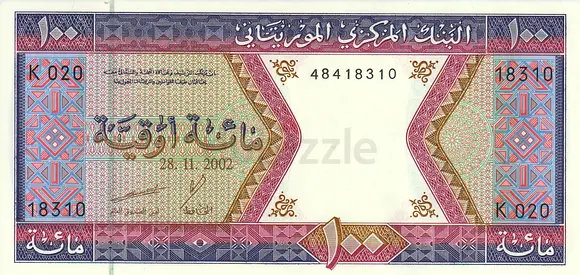 MAURITANIA 100 OUGUIYA BANKNOTE 2002