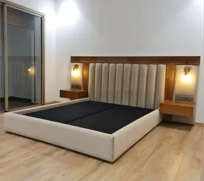 Stylish Bed with Modern Headboard