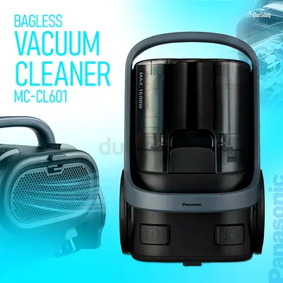 Panasonic MC-CL601 bagless canister vacuum cleaner.