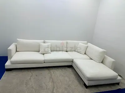 High quality marina home white color lshape sofa