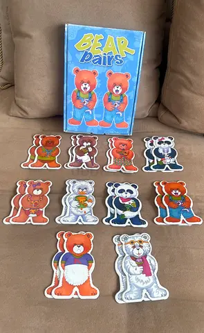 10 Bear Pairs (Memory and Matching Game)/Age 2+ and 4+ years