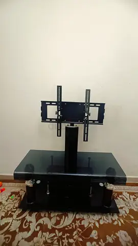 Stylish Black TV Stand with Mount