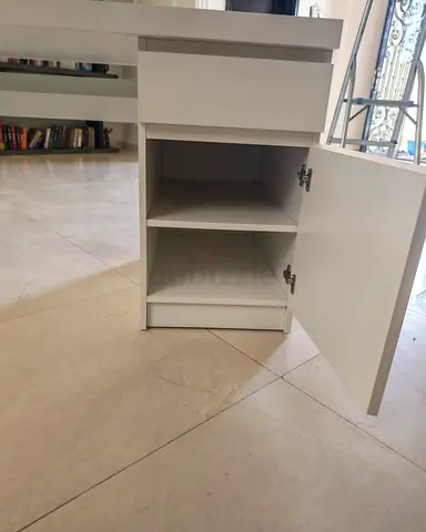 Stylish White Storage Cabinet with Shelves