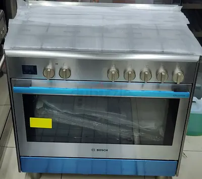 Bosch series 8 model HSB738357M, 5 burner top gass oven electric dual fan cooking range 90x60