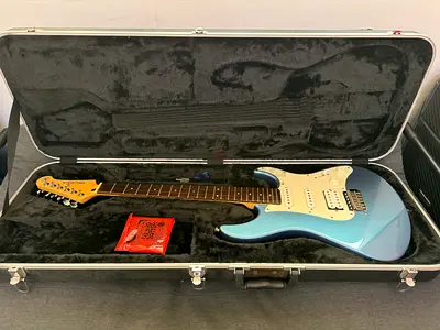 Yamaha Guitar and Fender Replica with hard case, in good condition