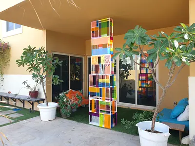 3.5m High  Coloured  Garden Sculpture