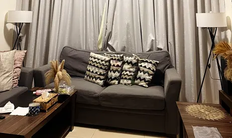 Cozy Living Room Sofa Set with Decorative Pillows