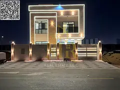 A villa with registration fees included, ready to move in, in the most prestigious areas of Ajman. F