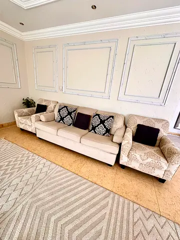 Elegant 3-2-1 Seater Sofa with TV table