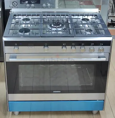 Siemens iq700 gass electric 5 burner top gass oven electric with dual fan cooking range 90x6 stove