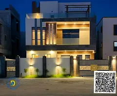 Luxury villa for sale in Al Zahia area, 6 bedrooms, living room, majlis and roof