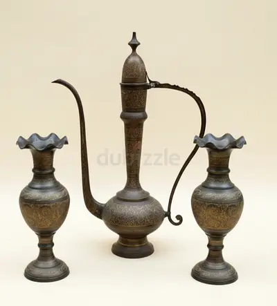 Traditional hand engraved brass set