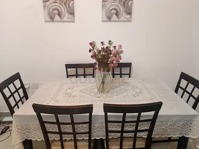 Elegant Dining Table Set 6 chairs and table with  good size 150x90