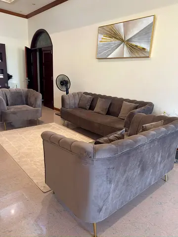 Elegant Velvet Sofa Set with Armchairs