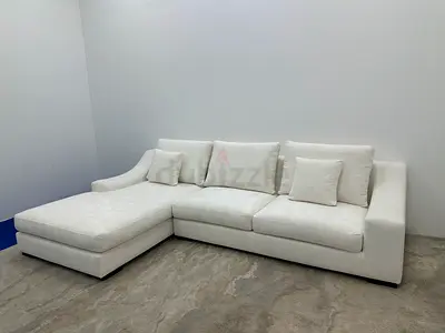 Pottery barn white color lshape sofa