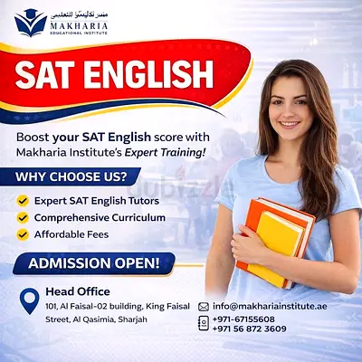 Sat Maths and English Exam Preparation with Noor Makharia at Sharjah.