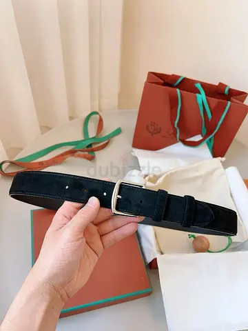 Loro piana Black Suede Belt