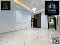 Corner villa on two streets, opposite Azha complex, two floors, roof, and garden, price including re