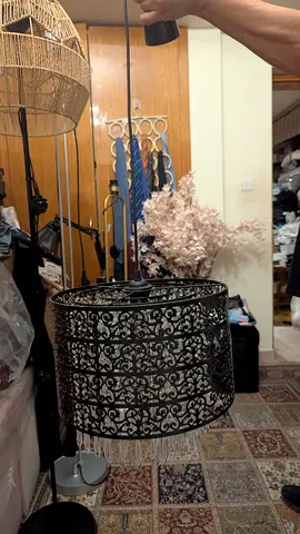 Elegant Black Pendant Light with Intricate Design