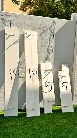 Set of White Wooden Shelves