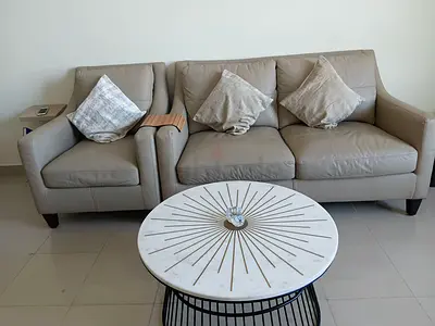Boal Muebles Leather Sofa set  coffee table