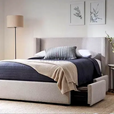 New Comfortable King Size Bed with 2 Drawers Storage