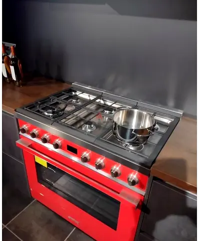 New model Smeg protofino 6 burner combination cooking range with triple fan oven