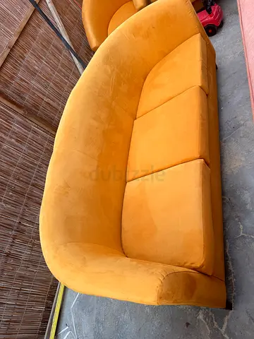 Stylish Yellow Velvet Sofa set for Sale