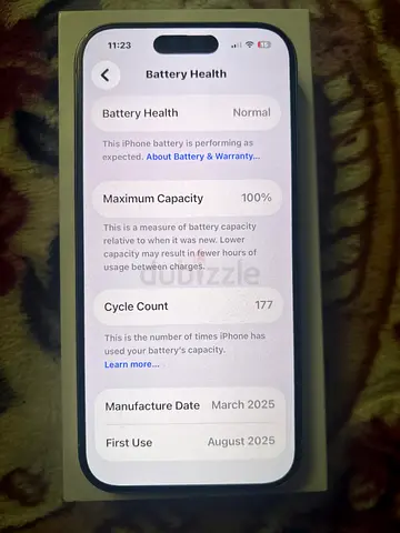 Apple iPhone 16 pro 128gb Health Overview 100%