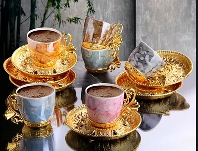 طقم فناجين قهوة جديد- غير مستخدم