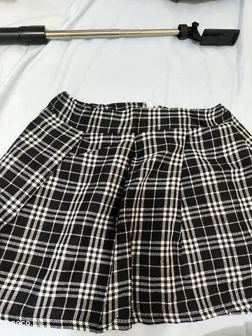 Stylish Black and White Checkered Skirt