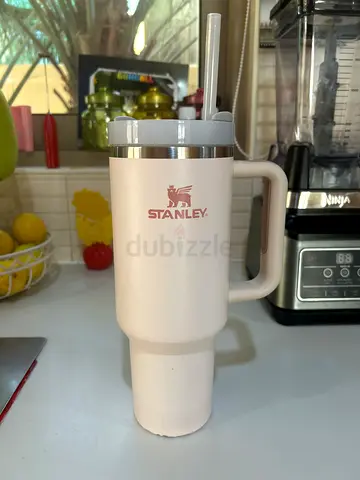 Durable light pink Stanley Water Bottle with Straw