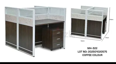 Stylish Office Partition Desk with Storage