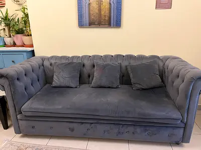 Comfortable Velvet Chesterfield Sofa