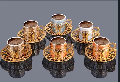 طقم فناجين قهوة جديد- غير مستخدم