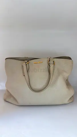 Miu Miu Vitello Phenix Leather Tote Bag