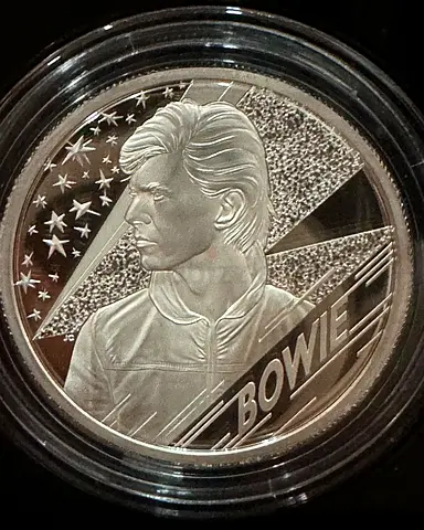 2020 UK - David Bowie Two Ounce .9999 Silver Proof