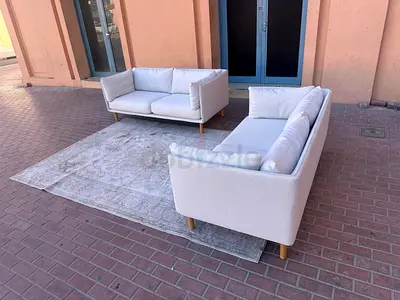 Comfortable CrateBarrel 2 plus 2 Sofa Beige